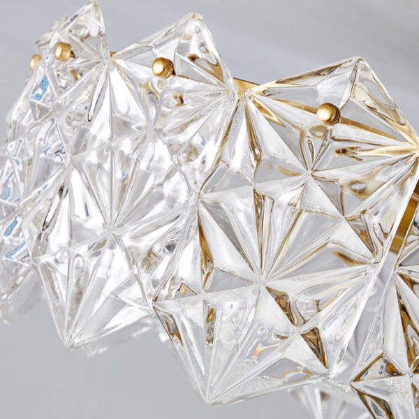 Traditional French Iron Glass Round 5/6/8-Light Semi-Flush Mount Ceiling Light For Living Room & Bedroom - Image 8