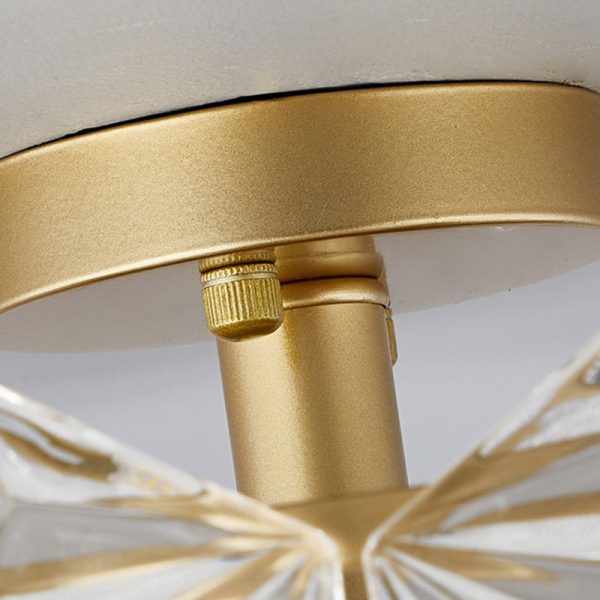 Traditional French Iron Glass Round 5/6/8-Light Semi-Flush Mount Ceiling Light For Living Room & Bedroom - Image 12