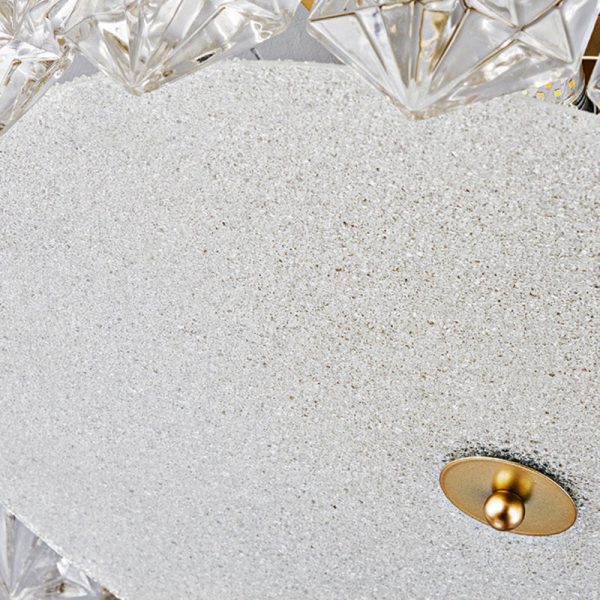 Traditional French Iron Glass Round 5/6/8-Light Semi-Flush Mount Ceiling Light For Living Room & Bedroom - Image 9