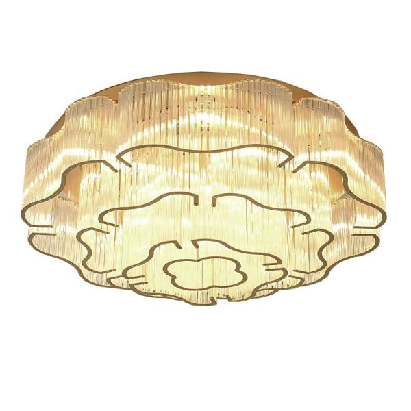 Contemporary Luxury Hardware Glass Round 7/11-Light Semi-Flush Mount Ceiling Light For Living Room, Bedroom - Image 11