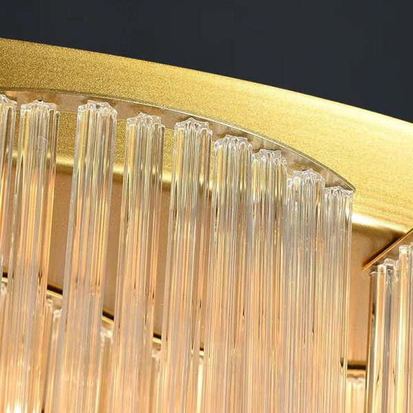 Contemporary Luxury Hardware Glass Round 7/11-Light Semi-Flush Mount Ceiling Light For Living Room, Bedroom - Image 8