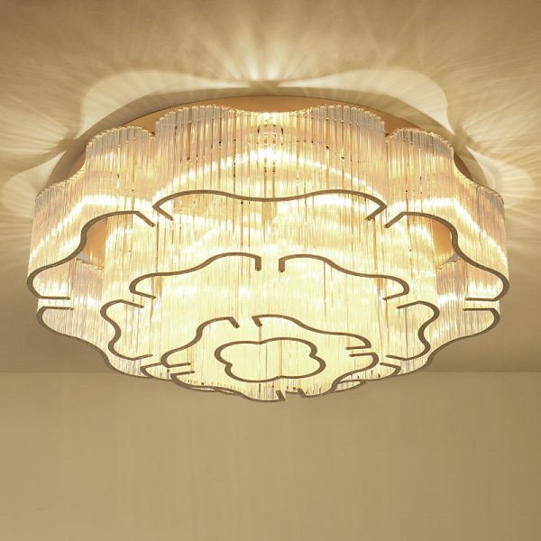 Contemporary Luxury Hardware Glass Round 7/11-Light Semi-Flush Mount Ceiling Light For Living Room, Bedroom - Image 10