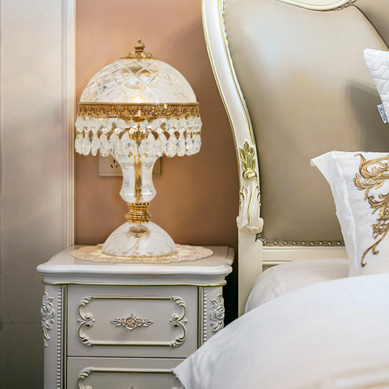 BS-Lighting-LD00018-6-fab6c053-c90e-46a8-a4f1-12c8af2ded4d.jpg Traditional Luxury Brass Crystal Jellyfish-Shaped 1-Light Table Lamp For Bedside Or Living Room - Image 1