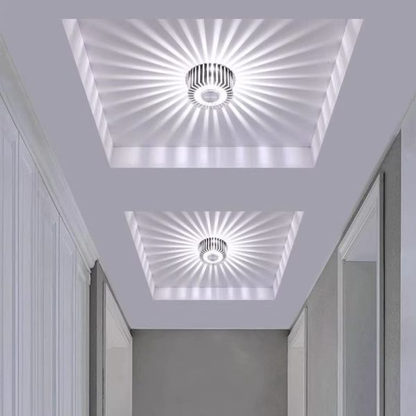 Contemporary Simplicity Aluminum Round LED Flush Mount Ceiling Light For Hallway Or Entryway - Image 3