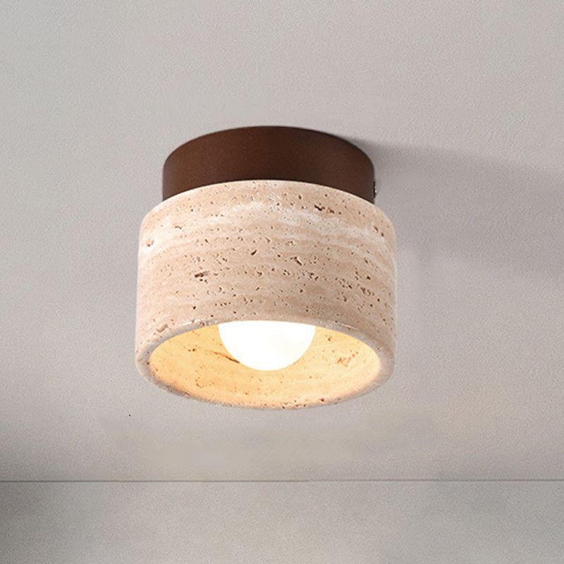 BS-Lighting-LH00648-9-909d718e-8c73-4f92-9102-1d0a08b8b23c.jpg Traditional Japanese Round Square Stone Wood 1-Light Semi-Flush Mount Ceiling Light For Living Room - Image 1