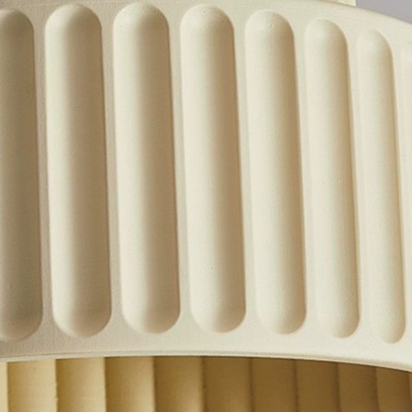 Contemporary Nordic Painted Ribbed Cylinder Resin 1-Light Semi-Flush Mount Ceiling Light For Hallways - Image 6