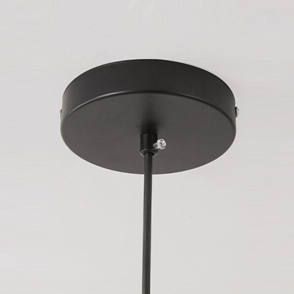 Contemporary Nordic Petals Iron Plant Fiber 1-Light Pendant Light For Dining Room - Image 10