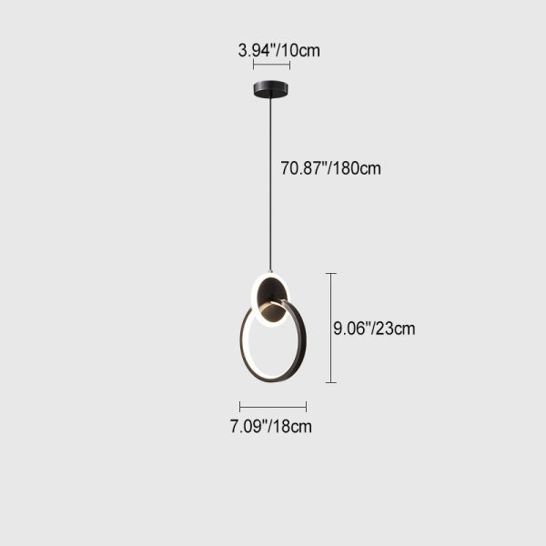 Modern Luxury Oval Round Iron Silicone Acrylic LED Pendant Light For Living Room - Image 4