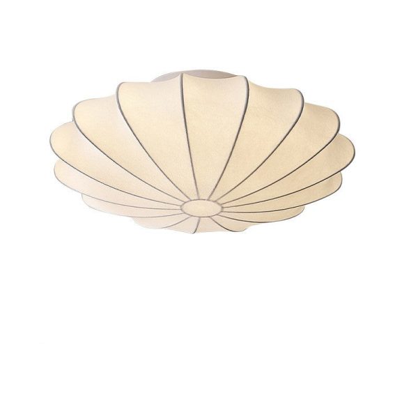 Traditional Japanese Bell Shape Metal Silk 1/3-Light Semi-Flush Mount Ceiling Light For Living Room - Image 17