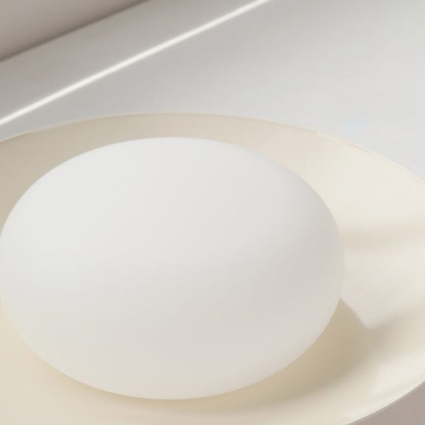 Traditional Japanese Round Iron Acrylic LED Semi-Flush Mount Ceiling Light For Living Room - Image 6