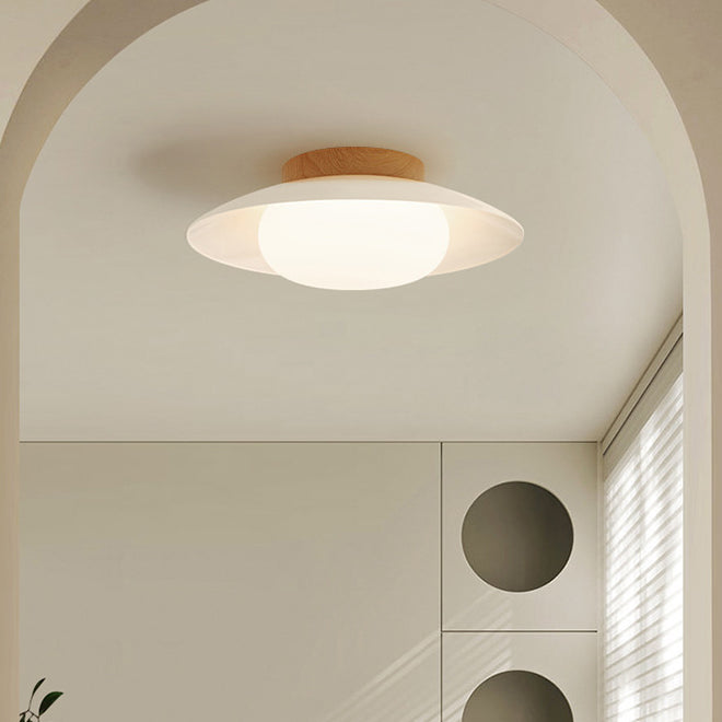 BS-Lighting-LI00619-13-74a0c36e-a680-4e27-8663-5a76e0b1269a.jpg Traditional Japanese Round Iron Acrylic LED Semi-Flush Mount Ceiling Light For Living Room - Image 1