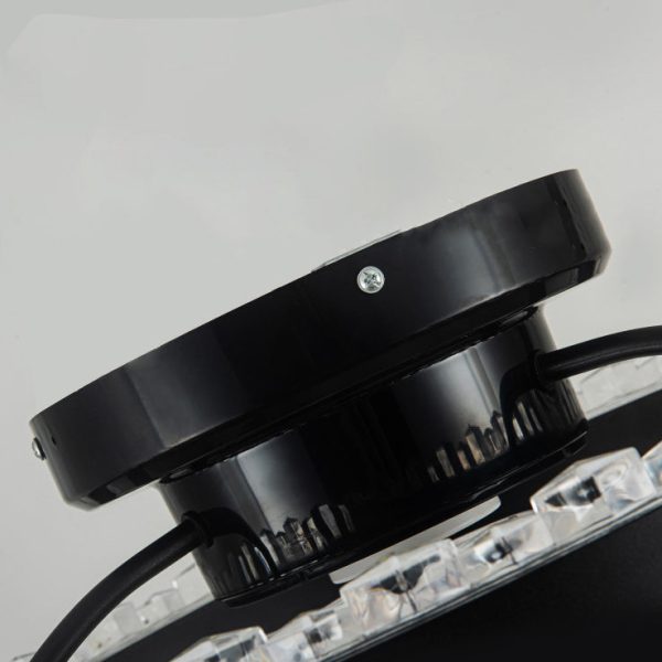 Contemporary Nordic Iron Aluminum Acrylic Round LED Ceiling Fan Light For Bedroom - Image 5