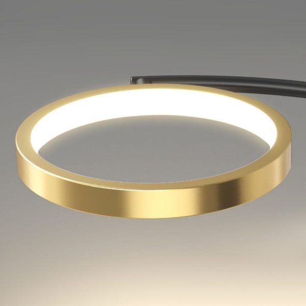 Contemporary Scandinavian Branch Round Iron Acrylic LED Semi-Flush Mount Ceiling Light For Living Room - Image 10