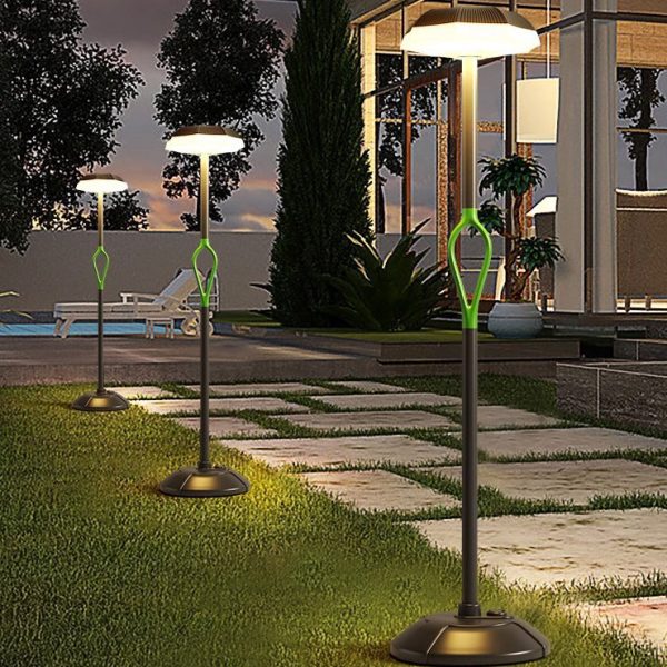 Contemporary Simplicity Solar Waterproof Hardware PE LED Outdoor Standing Floor Lamp For Garden - Image 3