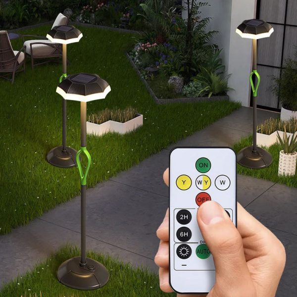 Contemporary Simplicity Solar Waterproof Hardware PE LED Outdoor Standing Floor Lamp For Garden - Image 10