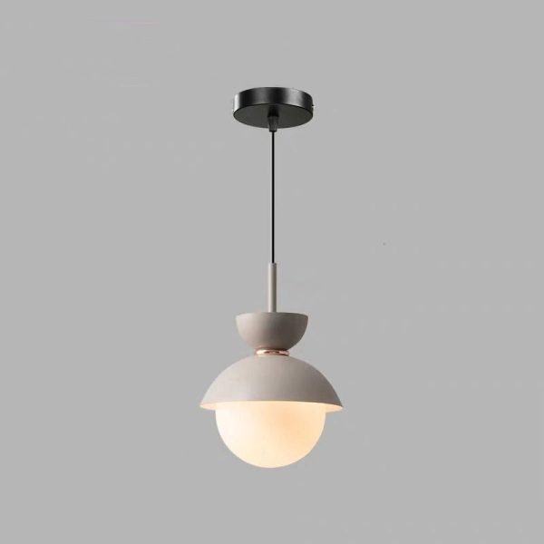 Contemporary Scandinavian Aluminum Globe Glass Shade 1-Light Pendant Light For Dining Room - Image 15