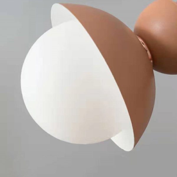 Contemporary Scandinavian Aluminum Globe Glass Shade 1-Light Pendant Light For Dining Room - Image 6