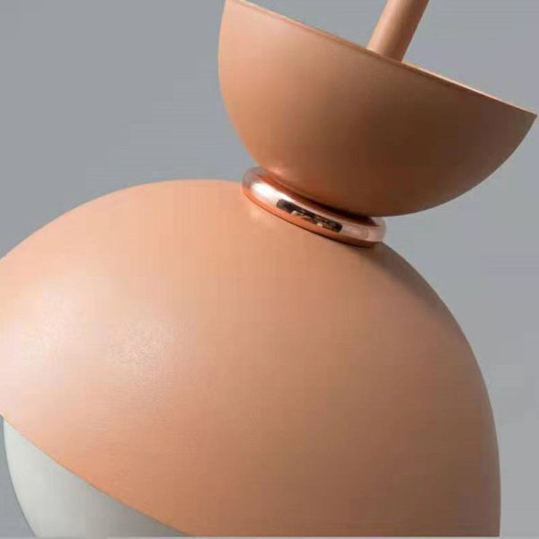 Contemporary Scandinavian Aluminum Globe Glass Shade 1-Light Pendant Light For Dining Room - Image 7