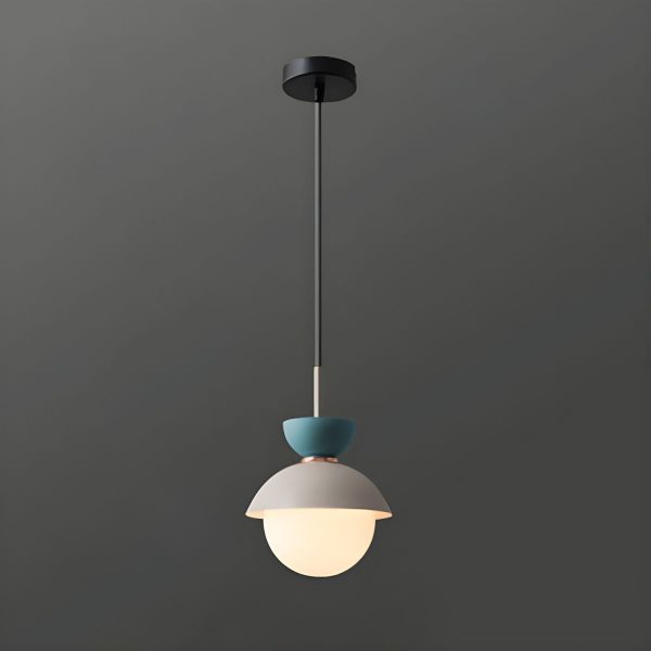 Contemporary Scandinavian Aluminum Globe Glass Shade 1-Light Pendant Light For Dining Room - Image 25