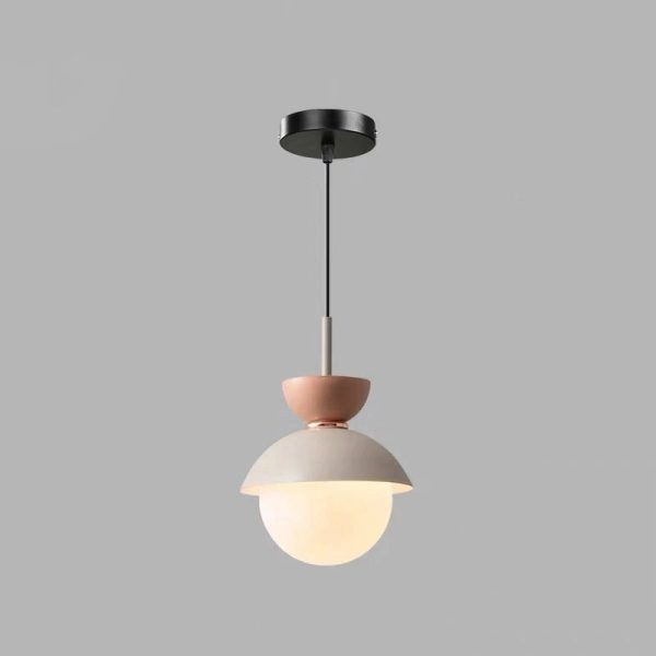 Contemporary Scandinavian Aluminum Globe Glass Shade 1-Light Pendant Light For Dining Room - Image 18