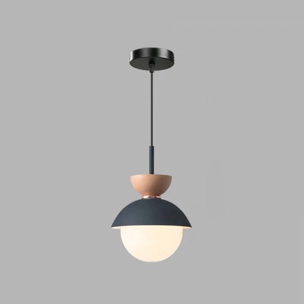 Contemporary Scandinavian Aluminum Globe Glass Shade 1-Light Pendant Light For Dining Room - Image 20