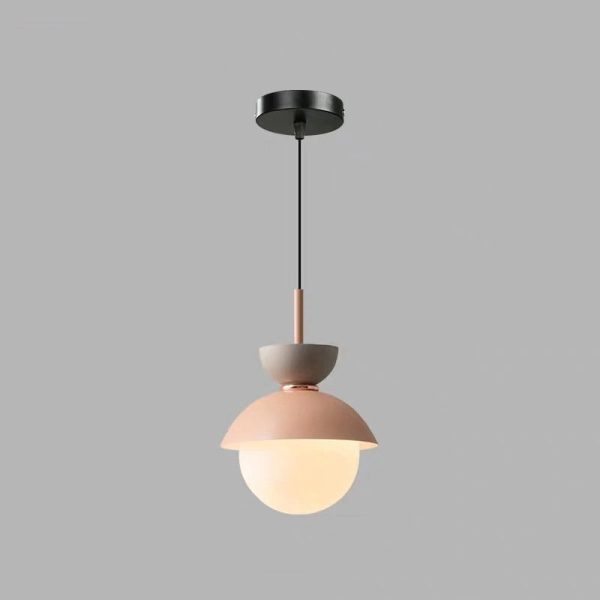 Contemporary Scandinavian Aluminum Globe Glass Shade 1-Light Pendant Light For Dining Room - Image 21