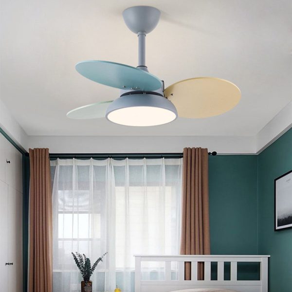 Contemporary Scandinavian Acrylic Shade Solid Wood Oval Fan Blade LED Downrod Ceiling Fan Light For Living Room - Image 11