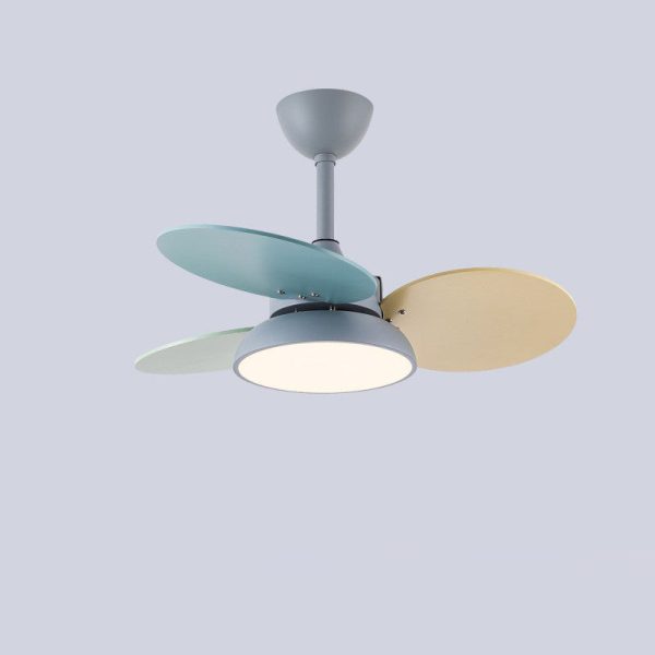 Contemporary Scandinavian Acrylic Shade Solid Wood Oval Fan Blade LED Downrod Ceiling Fan Light For Living Room - Image 14