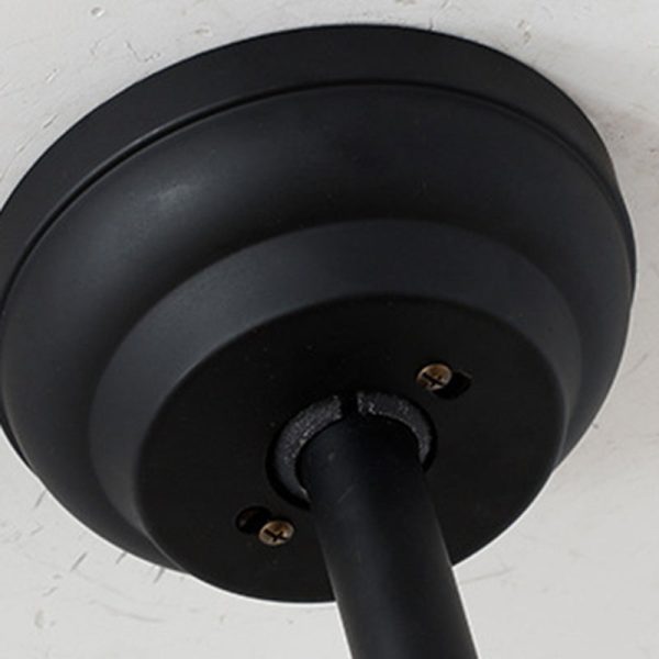 Traditional Retro Leaves Texture ABS Fan Glass Hexagonal Shade 3-Light Downrods Ceiling Fan Light For Living Room - Image 4