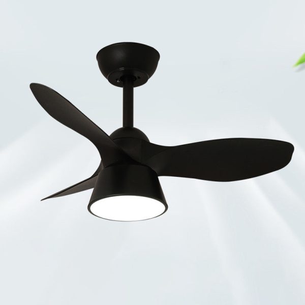 Modern Minimalist Round Acrylic Shade PVC Fan LED Downrods Ceiling Fan Light For Bedroom - Image 7