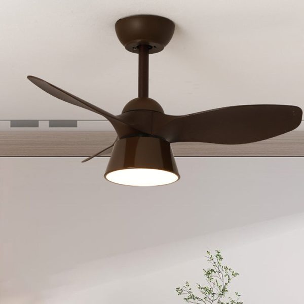 Modern Minimalist Round Acrylic Shade PVC Fan LED Downrods Ceiling Fan Light For Bedroom - Image 8