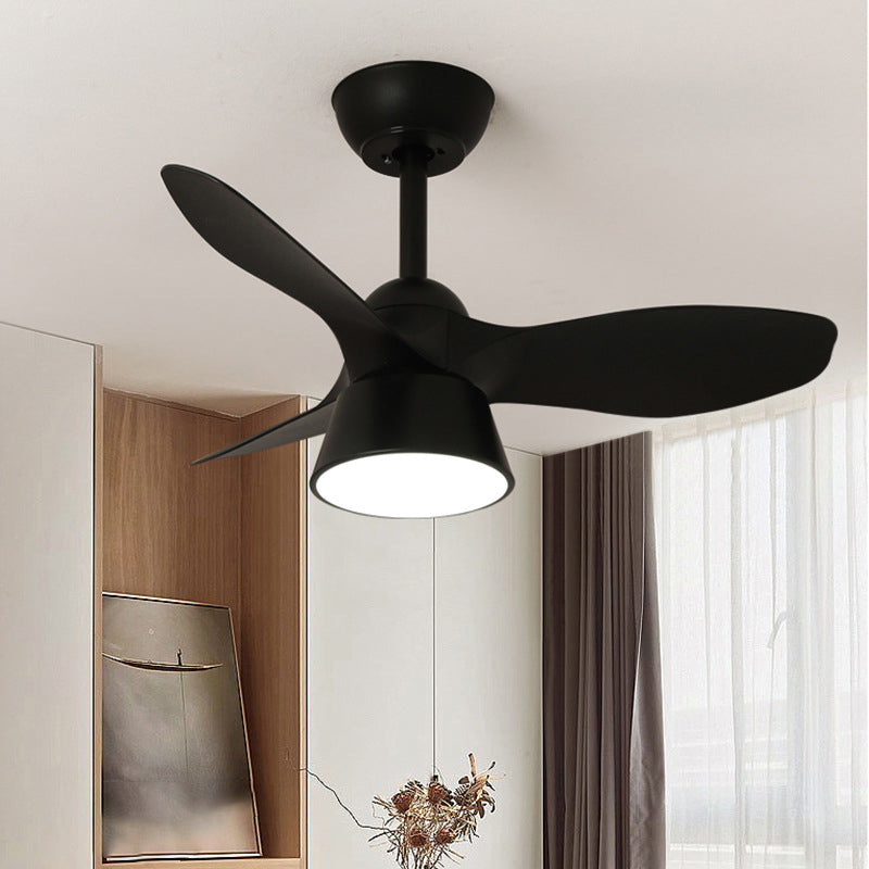 BS-Lighting-LL03151-21.jpg Modern Minimalist Round Acrylic Shade PVC Fan LED Downrods Ceiling Fan Light For Bedroom - Image 1