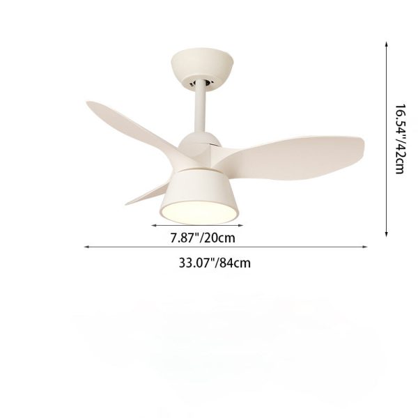 Modern Minimalist Round Acrylic Shade PVC Fan LED Downrods Ceiling Fan Light For Bedroom - Image 4