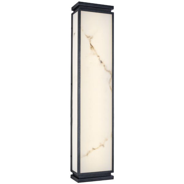 Traditional Chinese Stainless Steel Imitation Marble Shade LED Waterproof Outdoor Wall Sconce Lamp For Garden - Image 12