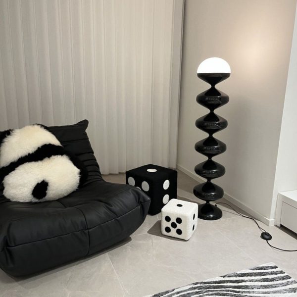 Traditional French Gourd Iron Acrylic 1-Light Standing Floor Lamp For Living Room - Image 15