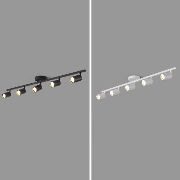 Contemporary Simplicity Iron Aluminum 3/4/5-Light Track Adjustable Spotlight Semi-Flush Mount Ceiling Light For Living Room - Image 16