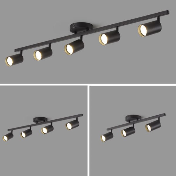 Contemporary Simplicity Iron Aluminum 3/4/5-Light Track Adjustable Spotlight Semi-Flush Mount Ceiling Light For Living Room - Image 15