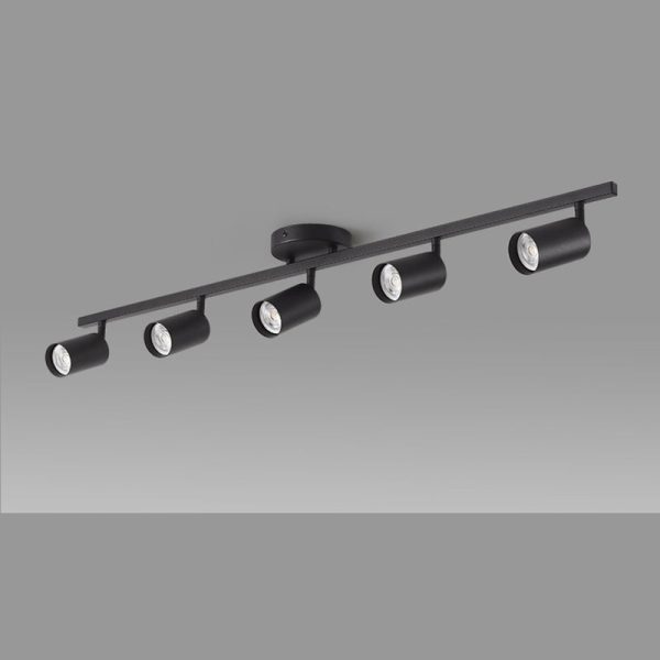 Contemporary Simplicity Iron Aluminum 3/4/5-Light Track Adjustable Spotlight Semi-Flush Mount Ceiling Light For Living Room - Image 20