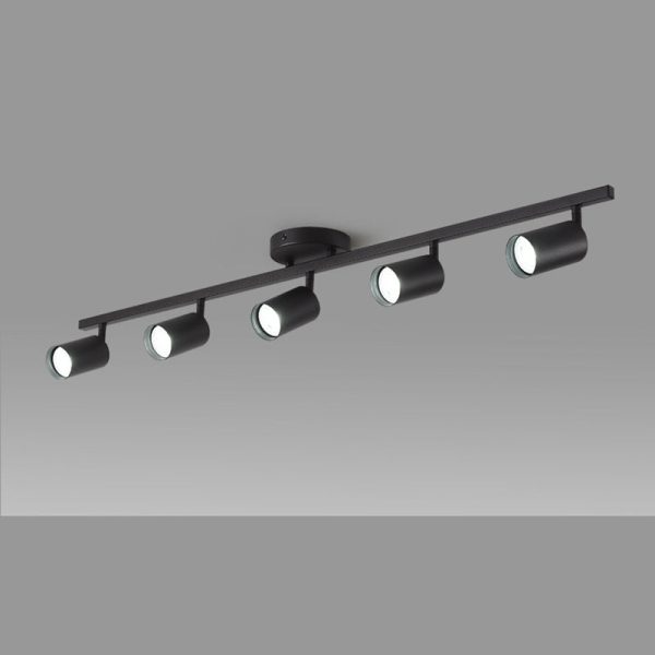 Contemporary Simplicity Iron Aluminum 3/4/5-Light Track Adjustable Spotlight Semi-Flush Mount Ceiling Light For Living Room - Image 21