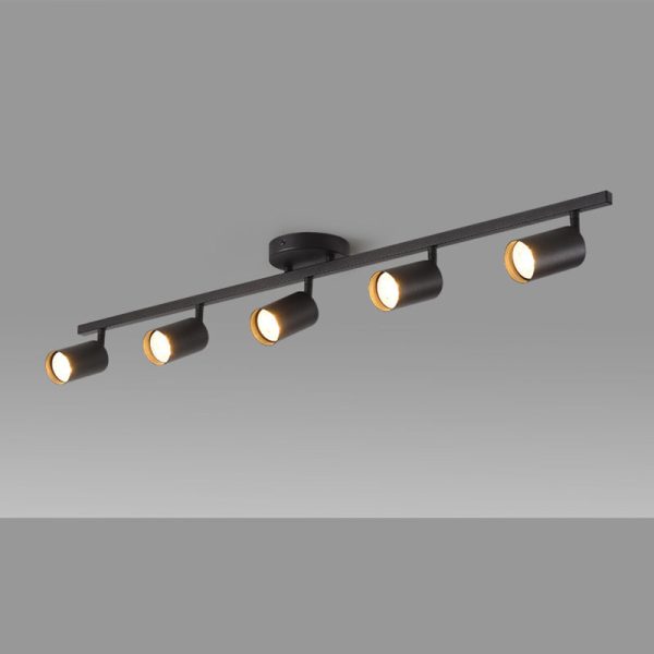 Contemporary Simplicity Iron Aluminum 3/4/5-Light Track Adjustable Spotlight Semi-Flush Mount Ceiling Light For Living Room - Image 22