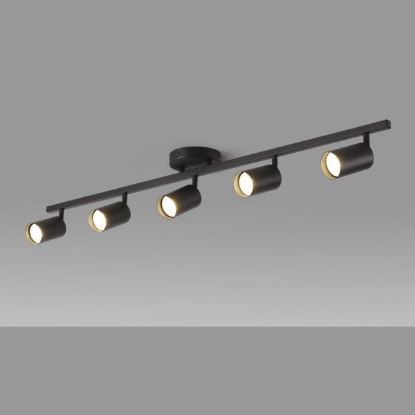 Contemporary Simplicity Iron Aluminum 3/4/5-Light Track Adjustable Spotlight Semi-Flush Mount Ceiling Light For Living Room - Image 23