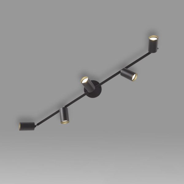 Contemporary Simplicity Iron Aluminum 3/4/5-Light Track Adjustable Spotlight Semi-Flush Mount Ceiling Light For Living Room - Image 24