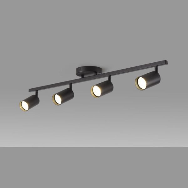 Contemporary Simplicity Iron Aluminum 3/4/5-Light Track Adjustable Spotlight Semi-Flush Mount Ceiling Light For Living Room - Image 25