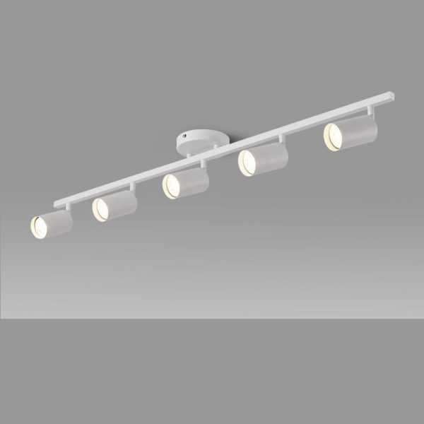 Contemporary Simplicity Iron Aluminum 3/4/5-Light Track Adjustable Spotlight Semi-Flush Mount Ceiling Light For Living Room - Image 27