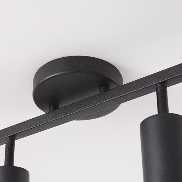 Contemporary Simplicity Iron Aluminum 3/4/5-Light Track Adjustable Spotlight Semi-Flush Mount Ceiling Light For Living Room - Image 8