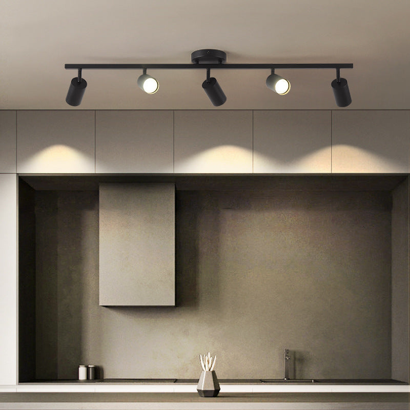 BS-Lighting-LL03357-27.jpg Contemporary Simplicity Iron Aluminum 3/4/5-Light Track Adjustable Spotlight Semi-Flush Mount Ceiling Light For Living Room - Image 1