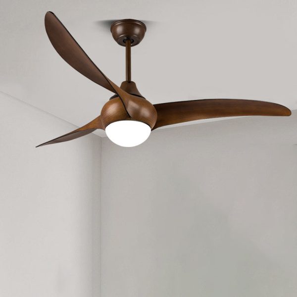 Contemporary Retro ABS Fan Blade Acrylic Shade LED Downrods Ceiling Fan Light For Living Room - Image 9