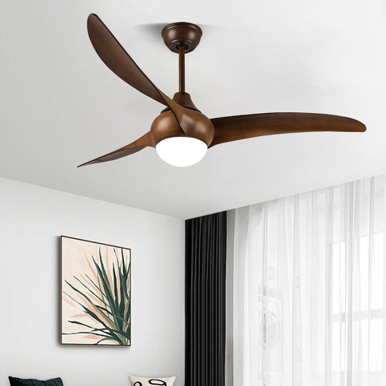 BS-Lighting-LL03590-3.jpg Contemporary Retro ABS Fan Blade Acrylic Shade LED Downrods Ceiling Fan Light For Living Room - Image 1