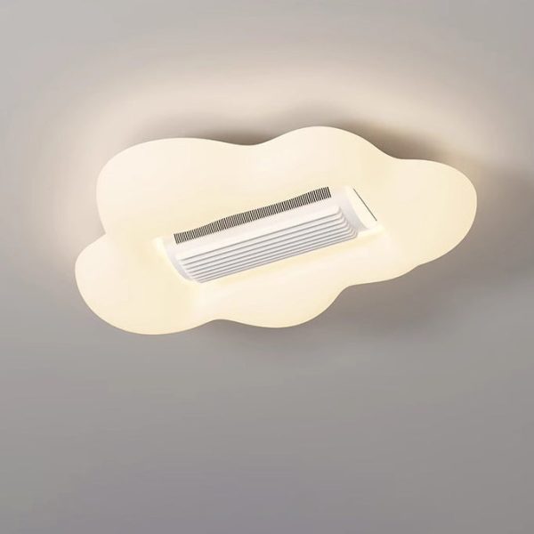 Contemporary Creative Cartoon Airplane Cloud PE Shade LED Kids Flush Mount Ceiling Invisible Bladeless Fan Light For Bedroom - Image 11