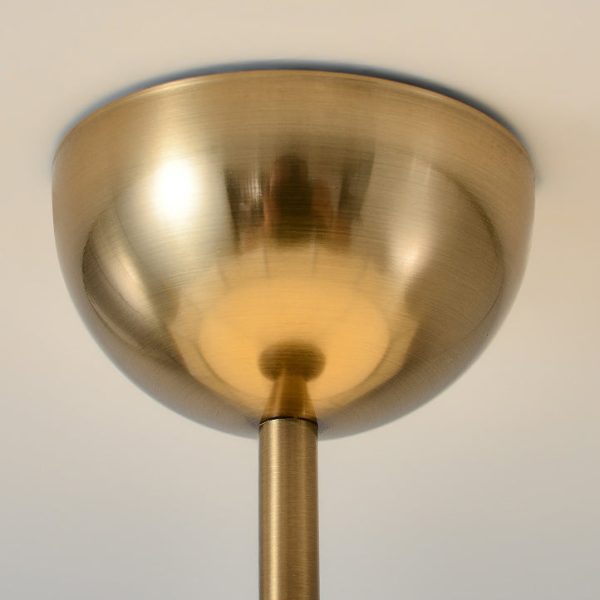 Traditional French Solid Wood Fabric Round Shade 4-Light Semi-Flush Mount Ceiling Light For Living Room - Image 5